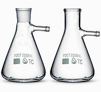 Колба фильтровальная Бунзена 500 мл с цилиндрической горловиной, стекло