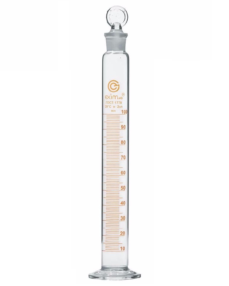 Циліндр мірний на скляній основі зі шліфом 500 мл, скло